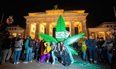 Viering van de legalisering van cannabis in Duitsland