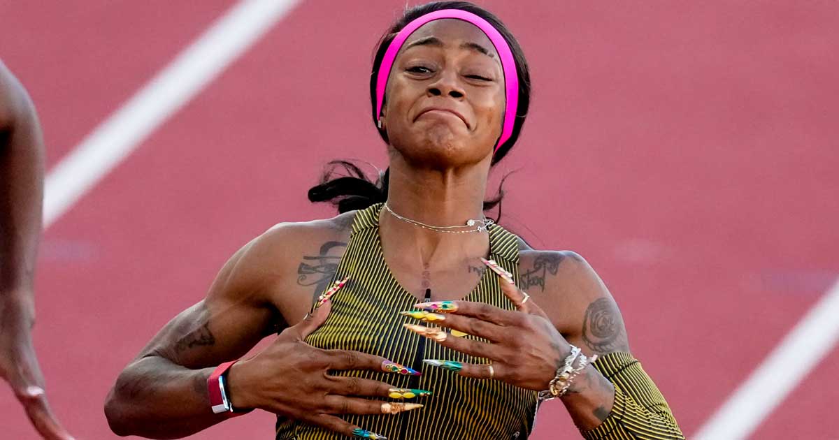 Sha'Carri Richardson op de Olympische Spelen van 2024