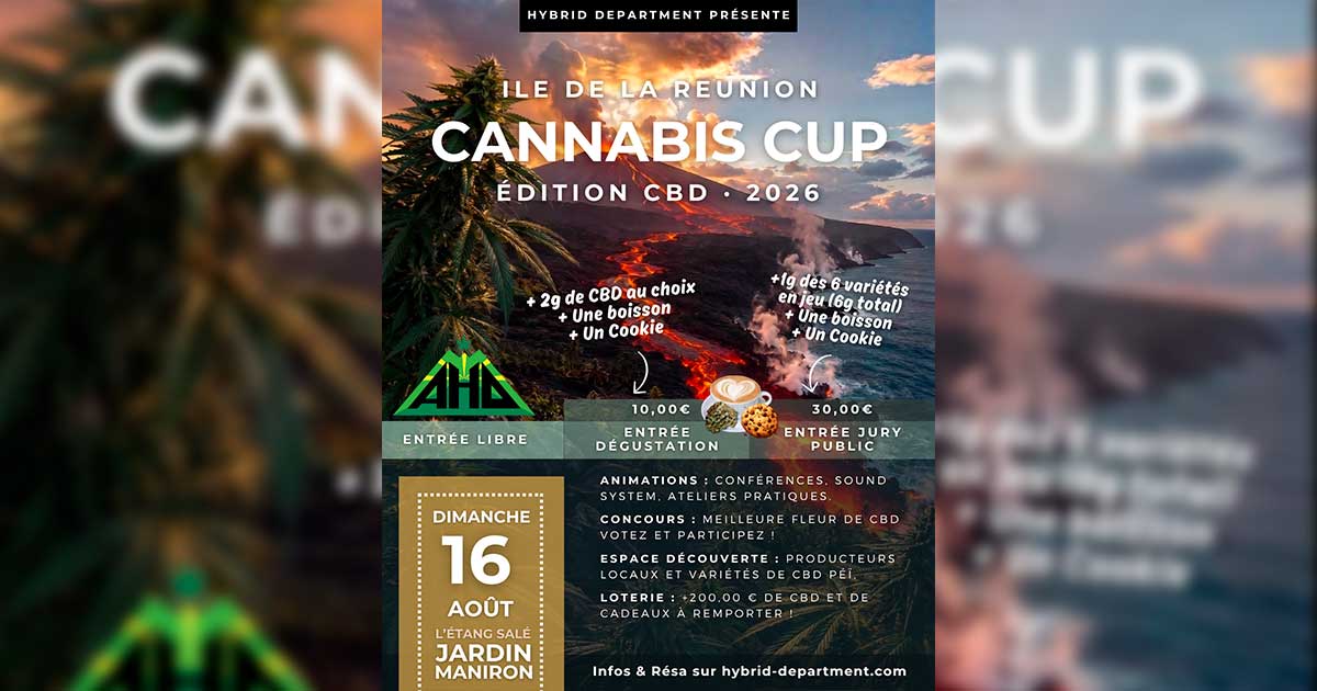 CBD Cannabis Cup op Réunion in augustus 2026