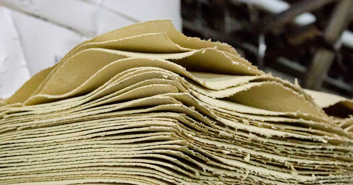 Hennepvezels in gerecycled papier