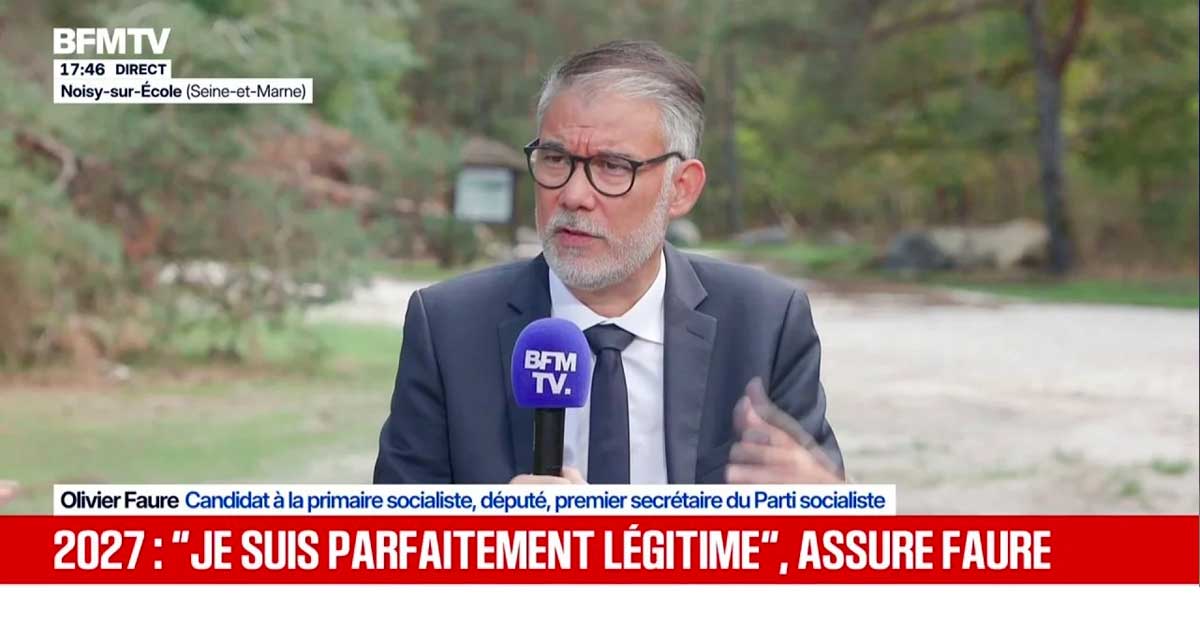 Olivier Faure en cannabis op BFMTV